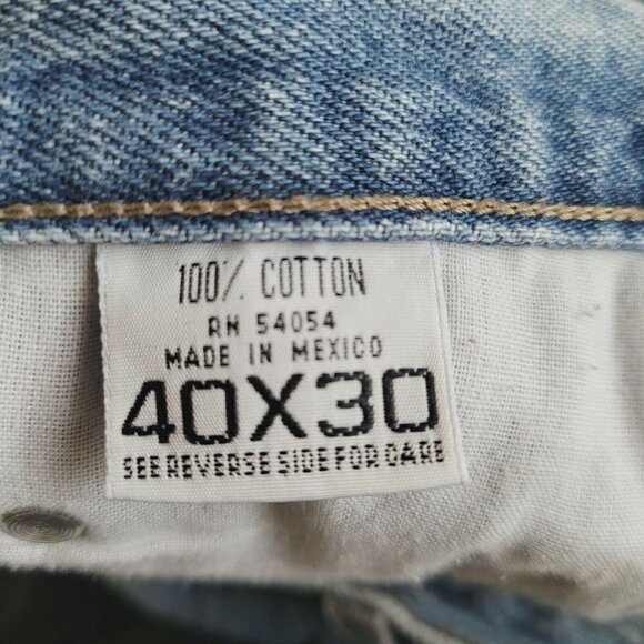 Bugle Boy Vintage Jeans 40x30 Med Light Wash 100% Cotton Slightly Tapered - Picture 10 of 10